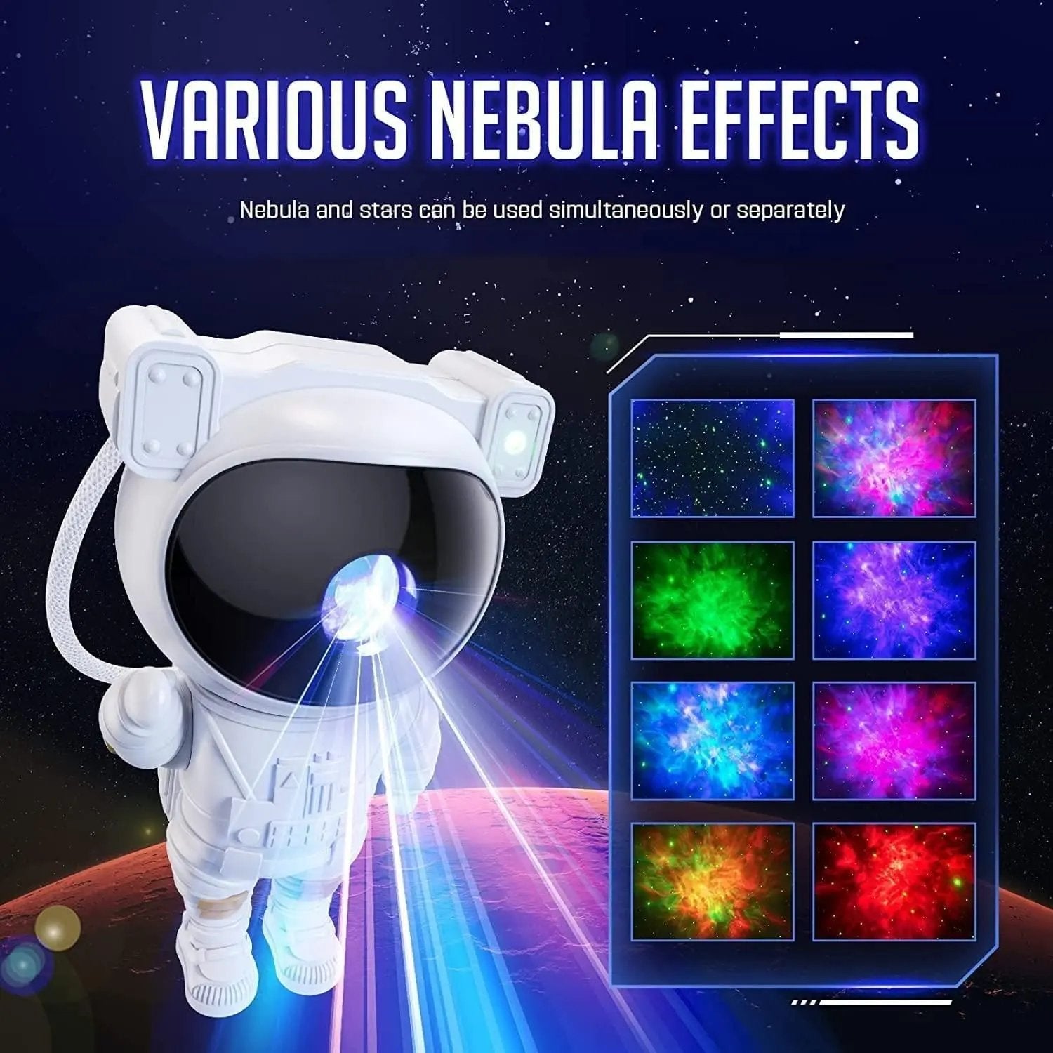 Astronaut Galaxy Projector - 360 Magnetic Head Rotation, Remote Control urm7tk-su
