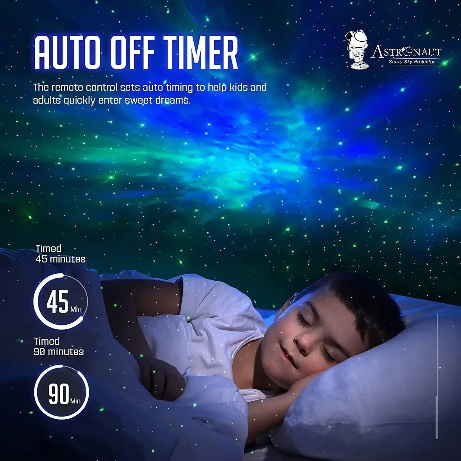 Astronaut Galaxy Projector - 360 Magnetic Head Rotation, Remote Control urm7tk-su