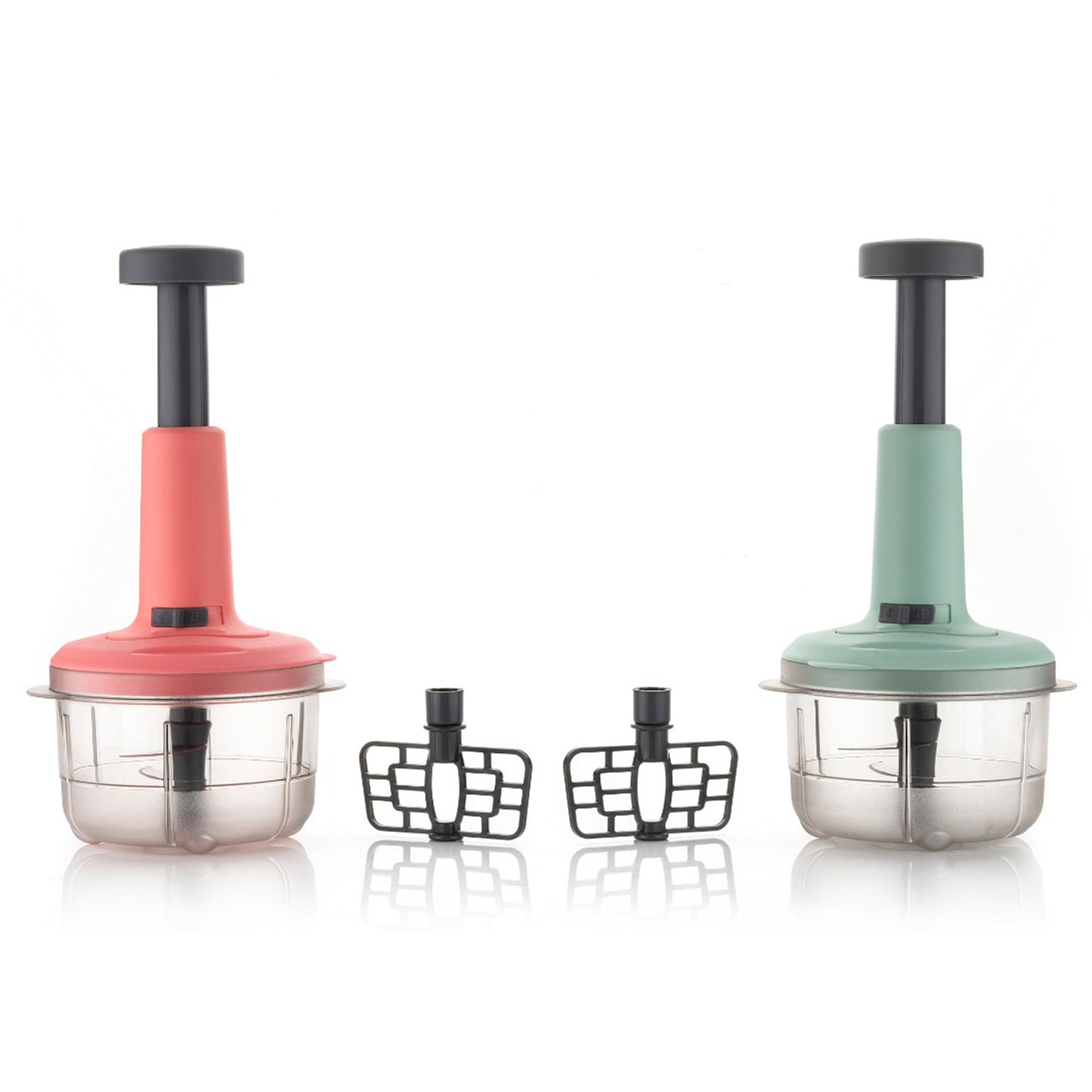 2in1 Push Chopper 800ml Stainless Steel